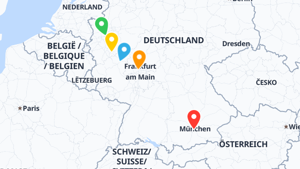 Map of company locations