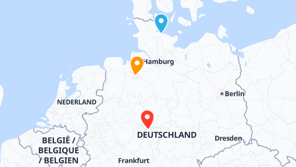 Map of company locations