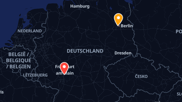 Map of company locations