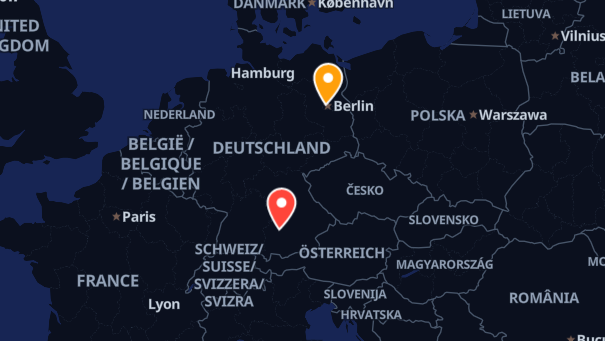 Map of company locations