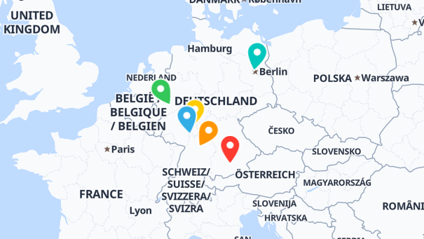 Map of company locations