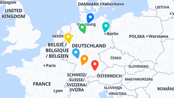 Map of company locations