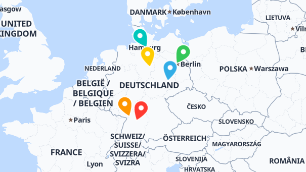 Map of company locations