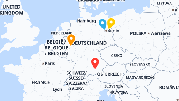 Map of company locations