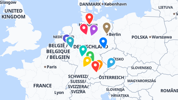 Map of company locations