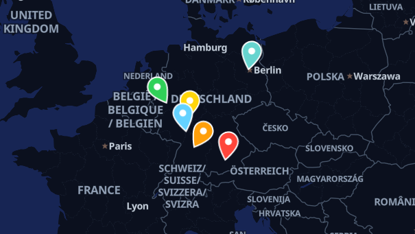 Map of company locations