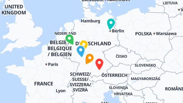 Map of company locations