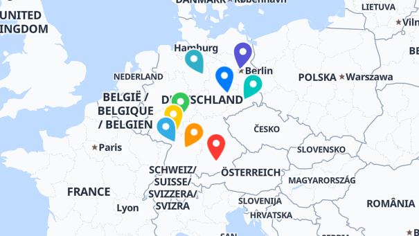 Map of company locations