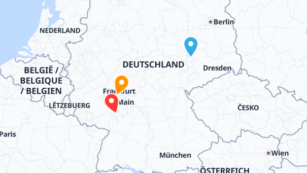 Map of company locations