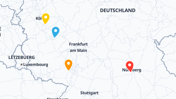 Map of company locations