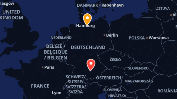 Map of company locations
