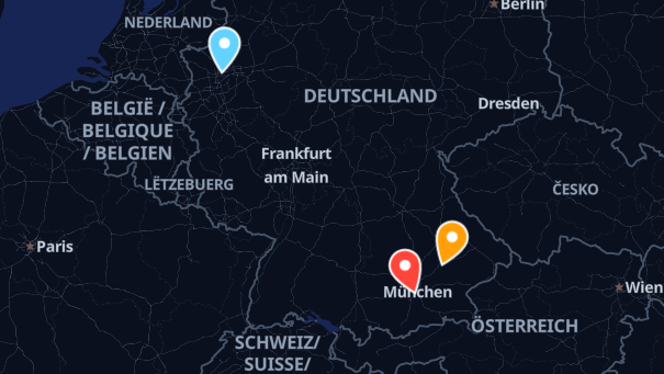 Map of company locations