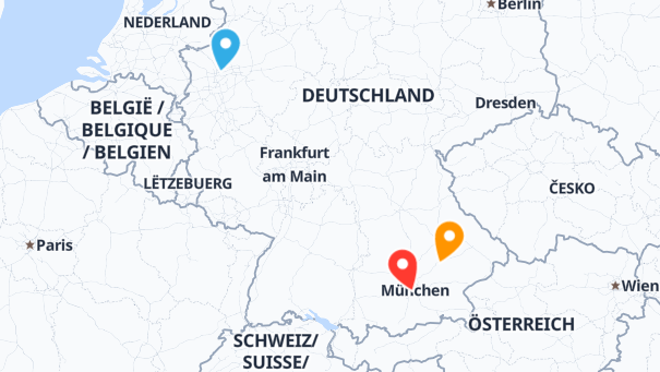 Map of company locations