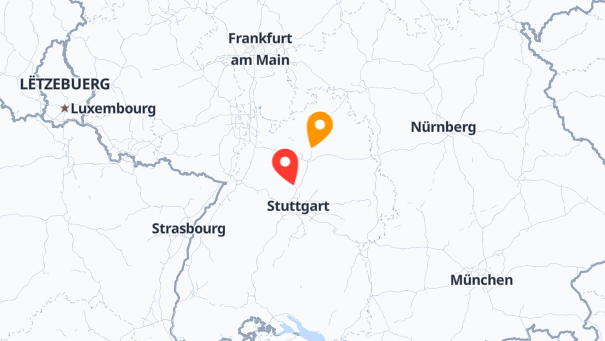 Map of company locations