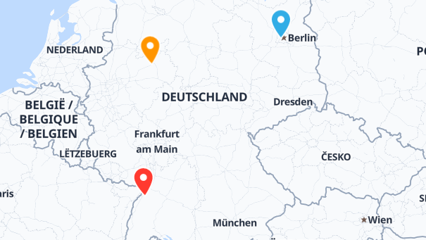 Map of company locations
