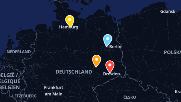 Map of company locations