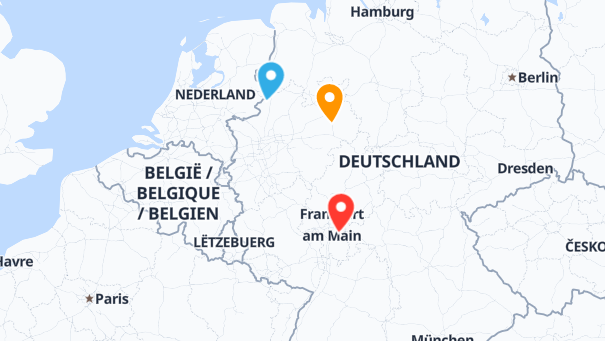 Map of company locations