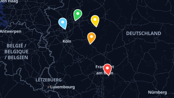 Map of company locations