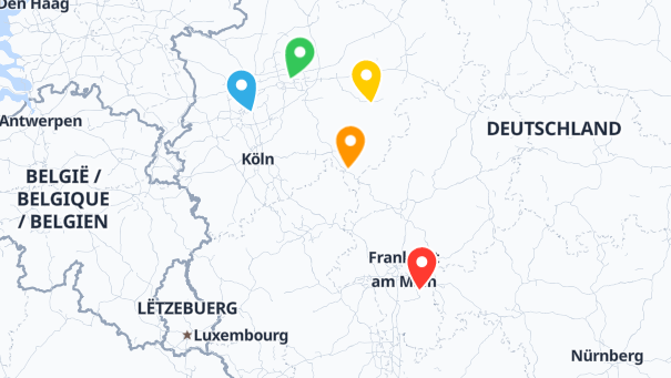 Map of company locations