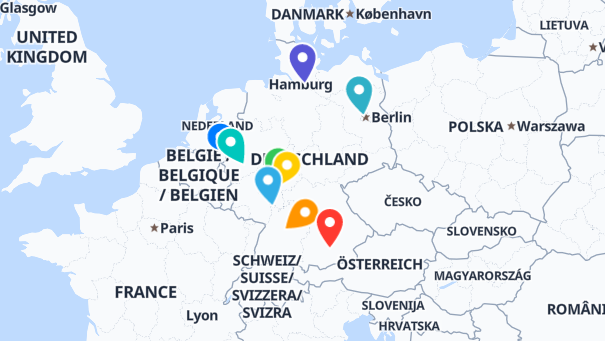 Map of company locations