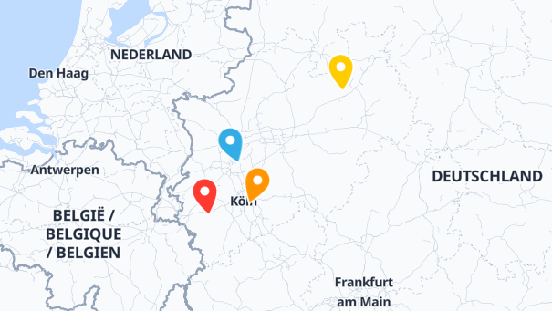 Map of company locations