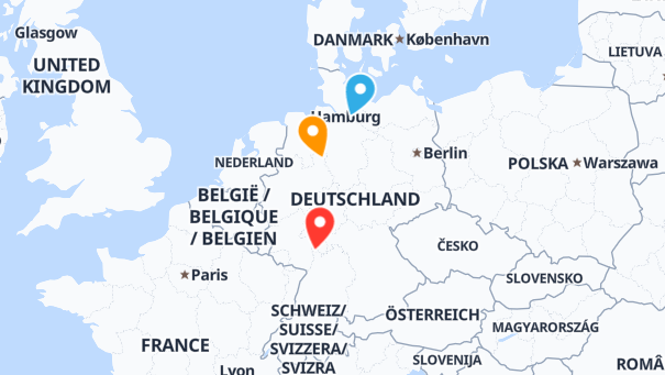 Map of company locations