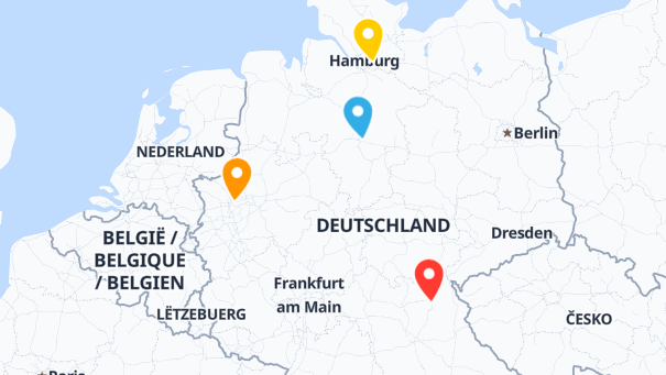 Map of company locations