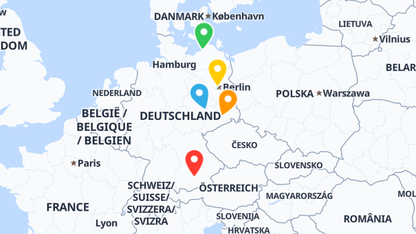 Map of company locations