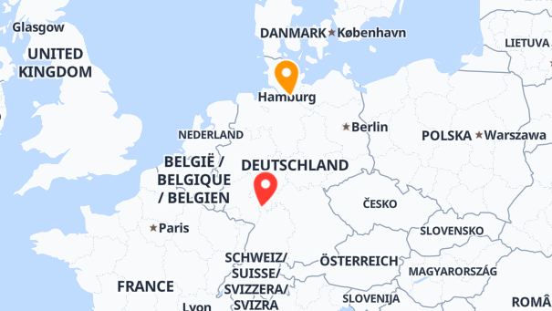 Map of company locations
