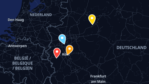 Map of company locations