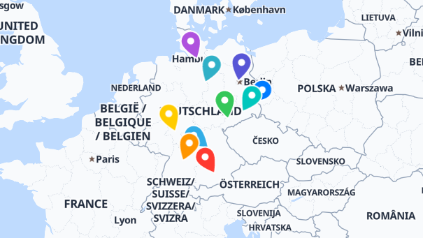 Map of company locations