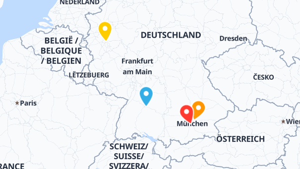 Map of company locations