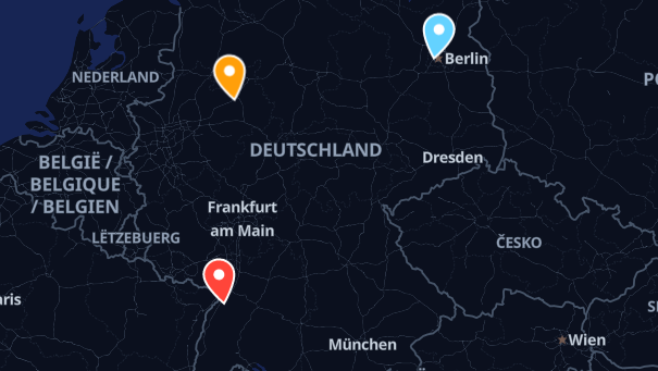 Map of company locations