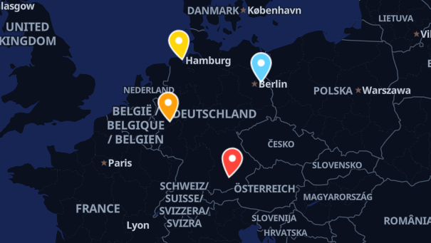 Map of company locations
