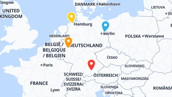 Map of company locations