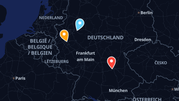 Map of company locations