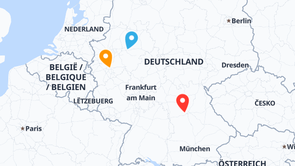 Map of company locations