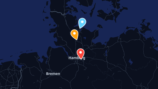 Map of company locations