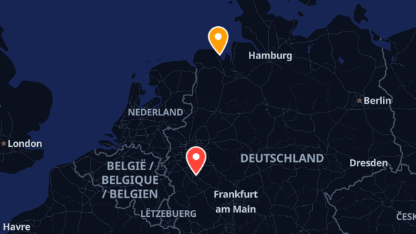 Map of company locations