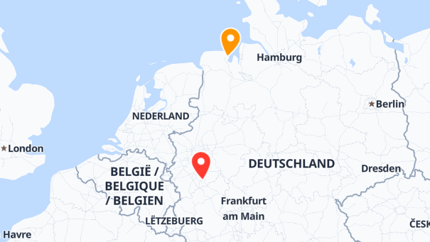 Map of company locations