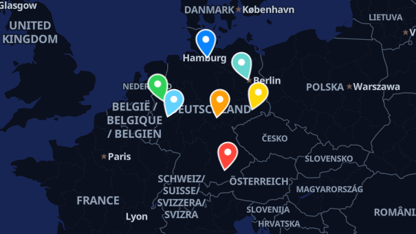 Map of company locations