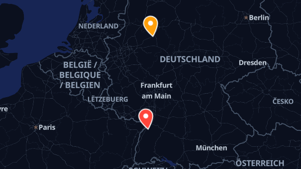 Map of company locations