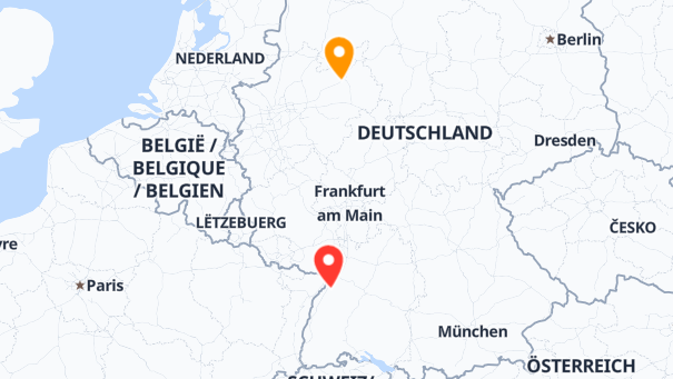 Map of company locations