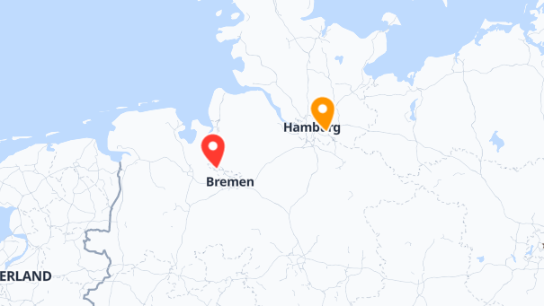 Map of company locations