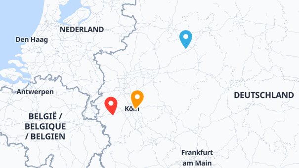 Map of company locations