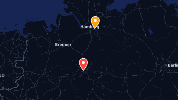 Map of company locations
