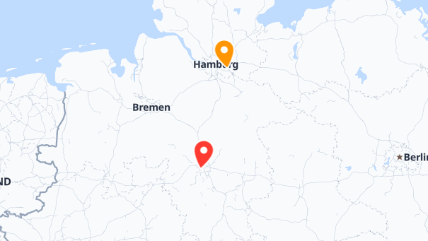 Map of company locations