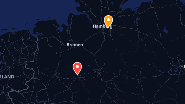 Map of company locations