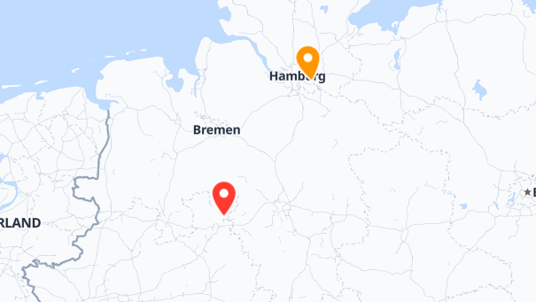 Map of company locations