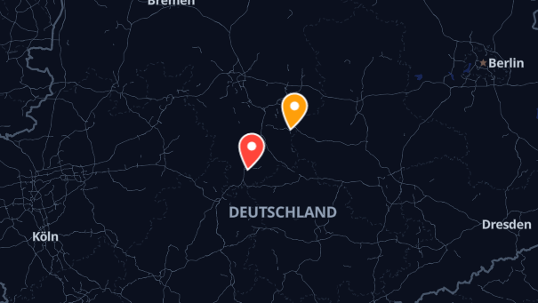 Map of company locations